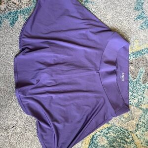 Women's Purple Athletic Skort with Wide Comfort Waistband XXL
